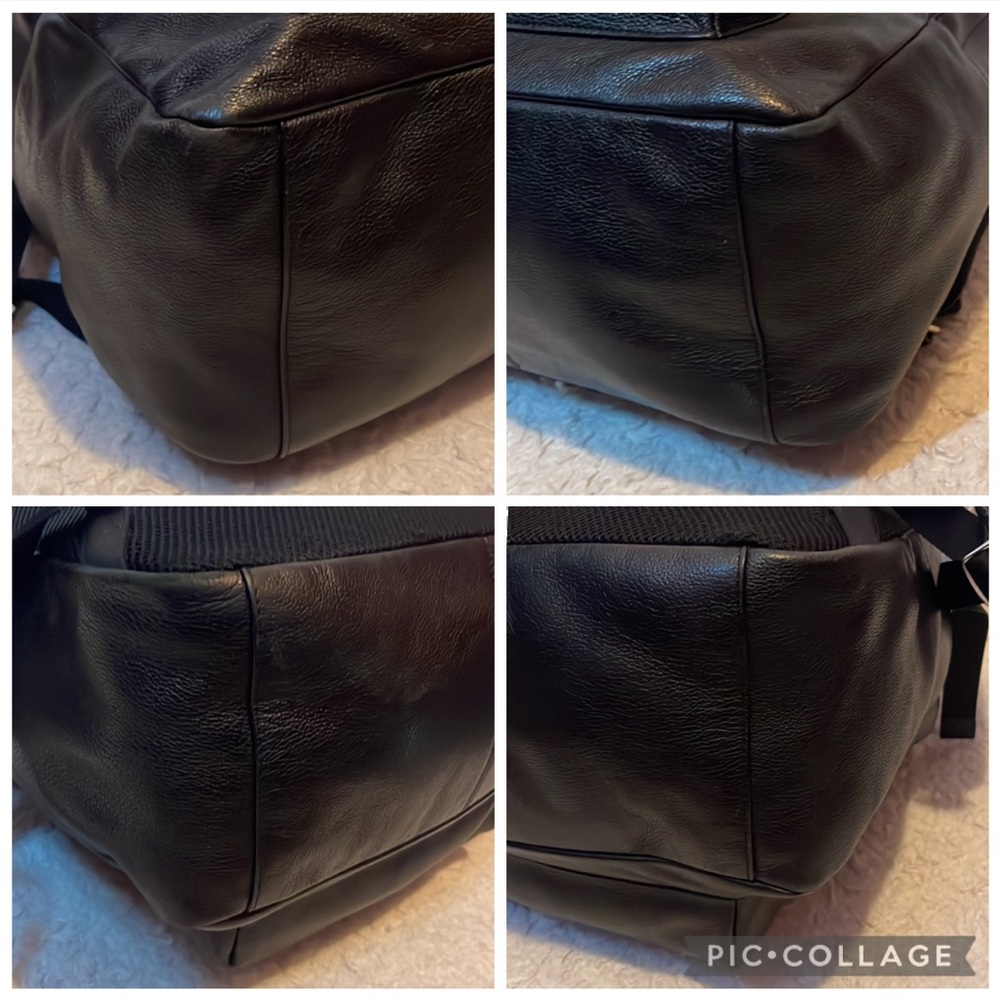 Coach Charles Large Leather Unisex Backpack BookBag in Black F54786 - Picture 13 of 17